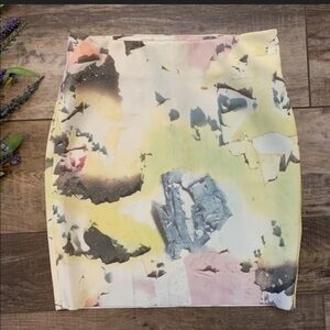 Zara W&B‎ Pencil Skirt Geometric Print Medium